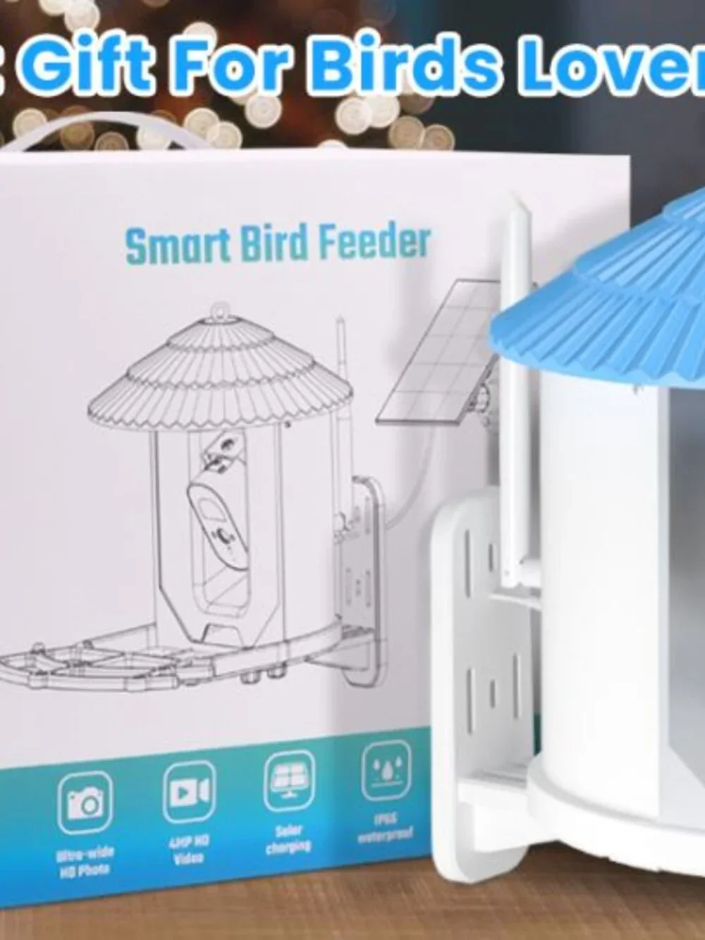 NIB: Wishbetty Smart Bird Feeder with AI Camera & Solar Power